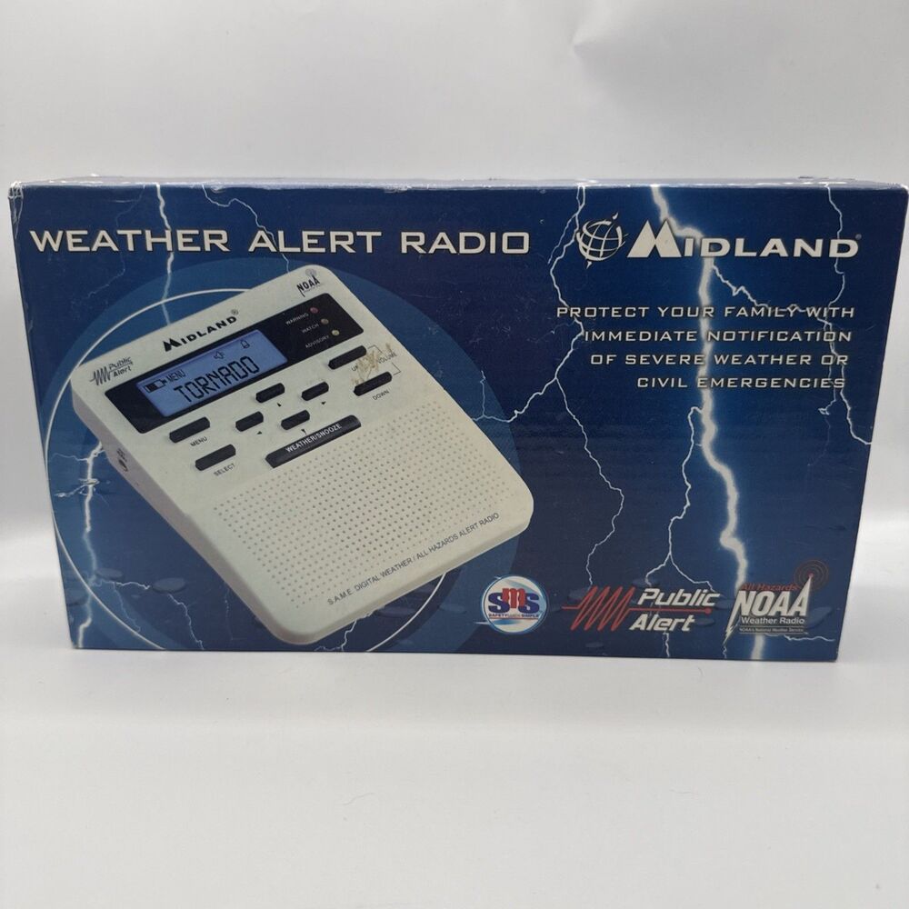 Midland Weather Alert Radio WR100 NOAA Public Alert All Hazards New In Box